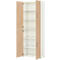 Home Office classeur TEMPIO, en bois, 4 portes, 6 OH, L 800 x P 340 x H 2130 mm, blanc/chêne Sonoma