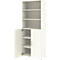 Home Office combikast TEMPIO, van hout, 2 deuren (3 OH), 6 OH, B 800 x D 340 x H 2130 mm, wit/wit