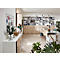 Home Office-combinatiekast TEMPIO, van hout, 2 deuren (3 OH), 6 OH, B 800 x D 340 x H 2130 mm, eiken wit/Sonoma