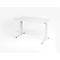 A white height-adjustable desk against a white background.