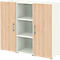 Home Office dressoir TEMPIO, hout, 2 deuren, 1 legplank, 3 OH, B 1200 x D 340 x H 1070 mm, wit/Sonoma eik