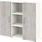 Home Office dressoir TEMPIO, van hout, 2 deuren, 1 legplank, 3 OH, B 1200 x D 340 x H 1070 mm, wit/beton