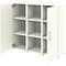 Home Office dressoir TEMPIO, van hout, 2 deuren, 1 legplank, 3 OH, B 1200 x D 340 x H 1070 mm, wit/wit