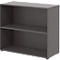 Home Office Regal TEMPIO, aus Holz, 2 Fächer, 2 OH, B 800 x T 340 x H 720 mm, anthrazit
