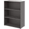Home Office Regal TEMPIO, aus Holz, 3 Fächer, 3 OH, B 800 x T 340 x H 1070 mm, anthrazit