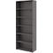 Home Office Regal TEMPIO, aus Holz, 6 Fächer, 6 OH, B 800 x T 340 x H 2130 mm, anthrazit