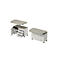Home Office Rollcontainer Multilevel, mit Schubladen, Gasfederplatte, B 1200 x T 440 x H 740-1100 mm, Ceramic grey/weiß