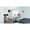 Home Office Rollcontainer Multilevel, mit Schubladen, Gasfederplatte, B 1200 x T 440 x H 740-1100 mm, Masonic Eiche/weiß
