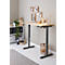 Home-Office-Schreibtisch Multiflex, manuell höhenverstellbar mit Kurbel, B 1300 x T 650 x H 700-1180 mm, Eiche/anthrazit