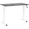 Home-Office-Schreibtisch Multiflex, manuell höhenverstellbar mit Kurbel, B 1300 x T 650 x H 700-1180 mm, graphit/weiß