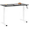 Home-Office-Schreibtisch Multiflex, manuell höhenverstellbar mit Kurbel, B 1300 x T 650 x H 700-1180 mm, graphit/weiß