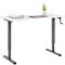 Home-Office-Schreibtisch Multiflex, manuell höhenverstellbar mit Kurbel, B 1300 x T 650 x H 700-1180 mm, lichtgrau/anthrazit