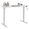 Home-Office-Schreibtisch Multiflex, manuell höhenverstellbar mit Kurbel, B 1300 x T 650 x H 700-1180 mm, lichtgrau/weißalu
