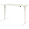 Home Office Schreibtisch TEMPIO, elektrisch höhenverstellbar, geteilte Tischplatte mit Klappe, B 1600 x T 700 x H 640-1280 mm, weiß