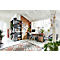 Home Office Schreibtisch TEMPIO, Rechteck, Kufen, B 1500 x T 800 x H 740 mm, Hickory-Eiche/anthrazit + Kabelführungsbügel