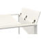 Home Office Schreibtisch TEMPIO, Rechteck, Kufen, B 1500 x T 800 x H 740 mm, weiß + Kabelführungsbügel