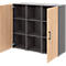Home Office Sideboard TEMPIO, aus Holz, 2 Türen, 1 Regal, 3 OH, B 1200 x T 340 x H 1070 mm, anthrazit/ Hickory Eiche 
