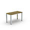 Home Office Table Bexxstar, rectangulaire, 4 pieds en tube carré, L 1200 x P 600 x H 740 mm, décor chêne/chrome argenté