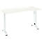 Home Office tafel Login, C-voet, B 1300 x D 650 mm, wit/verkeerswit