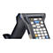 Nahaufnahme eines grauen Handheld-Scanners mit KnÃ¶pfen und Tastatur.