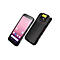 Zwei Honeywell Industrie-Smartphones in Schwarz, Front- und Rückansicht mit Barcodescanner.
