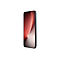 Modernes Smartphone in dunklem Rahmen mit rotem, abstraktem Hintergrund auf dem Display.