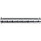 An elongated, silver metal part with multiple rectangular recesses and a series of small, black details.