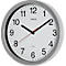 Horloge murale à quartz Maul MAULrun, ronde, pour l'intérieur, chiffres arabes, minutes &amp; unités d'heure, ∅ 252 mm, plastique &amp; verre minéral, argenté-blanc-noir, pile incluse