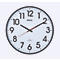 Horloge murale radio Maul MAULclimb, ronde, pour l'intérieur, très grands chiffres arabes, minutes &amp; unités d'heure, ∅ 470 mm, plastique &amp; verre minéral, noir-blanc-noir, pile incluse