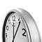 Horloge murale radio Maul MAULride, ronde, extra-large, pour l'intérieur, chiffres arabes, minutes &amp; unités horaires, ∅ 610 mm, plastique &amp; verre minéral, argent-blanc-noir, pile incluse
