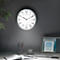 Horloge murale Unilux MOON gris métal, 30 cm, cadran éclairé, fonctionnement sur piles et secteur