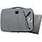 Housse pour ordinateur portable Exacompta Business, pour ordinateurs portables 13-14'', rembourrée, poignée &amp; poche zippée, L 370 x P 25 x H 280 mm, polyester post-consommation, gris