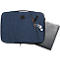 Housse pour ordinateur portable Exacompta Business, pour ordinateurs portables 15-16'', rembourrée, poignée &amp; poche zippée, L 410 x P 25 x H 310 mm, polyester post-consommation, bleu