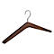 Houten kleerhanger Rudolf Weber KG Hout, kleerhanger dikte 22 mm, draaibare haak, 4 stuks, donker gebeitst walnoot