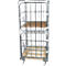 Houten rolpallet met 2 zijhekken, 1 achterwand, 2 halve voorwanden