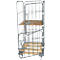 Houten rolpallet met 2 zijhekken, 1 achterwand, 2 halve voorwanden