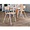 Houten stoel voor collectieve ruimtes - stapelbaar - B 385 x D 390 x H 490 mm - lichtgrijs frame , beuken
