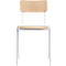 Houten stoel voor collectieve ruimtes - stapelbaar - B 385 x D 390 x H 490 mm - lichtgrijs frame , beuken