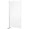 Houten wand METROPOL, gelakt, wit/aluminium
