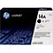 Eine schwarze HP 14A Tonerpatrone. Die Packung zeigt das HP-Logo, die Produktbezeichnung und mehrsprachige Produktinformationen.