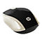 Drahtlose Maus, schwarz und beige, HP-Logo.