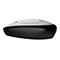Drahtlose Maus in Schwarz und Silber, mit HP Logo.