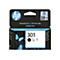 Schwarze HP Tintenpatrone 301. Auf der Verpackung befinden sich das HP Logo, Schmetterlinge und der Hinweis auf die HP Smart App.