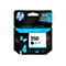 Schwarze HP Tintenpatrone, Packung mit blauen Schmetterlingen, Text: 350, Black, Svart, Sort.