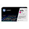 BoÃ®te de cartouche de toner HP rectangulaire avec texte : LASERJET 507A, point magenta, M551.