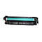Eine schwarze HP LaserJet Tonerkartusche mit blauem Zylinder. Aufgedruckte Schriftzüge: 508X, CF361X, Cyan Print Cartridge.