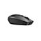 Drahtlose Computermaus in Dunkelgrau auf weißem Hintergrund. Die Maus ist seitlich abgebildet, mit einem Fokus auf den ergonomischen Aufbau und das Scrollrad.