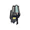 Schwarze HP CF452A 655A Tonerkartusche. Mit gelben Details und Textaufdrucken. Auf weißem Hintergrund.