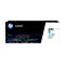 HP Laserjet Toner-Kartusche, schwarzer Karton mit blauem Hintergrund, Text, Cyan 659x.