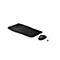 Schwarzes kabelloses HP Tastatur-Maus-Set mit USB-Empfänger vor weißem Hintergrund.